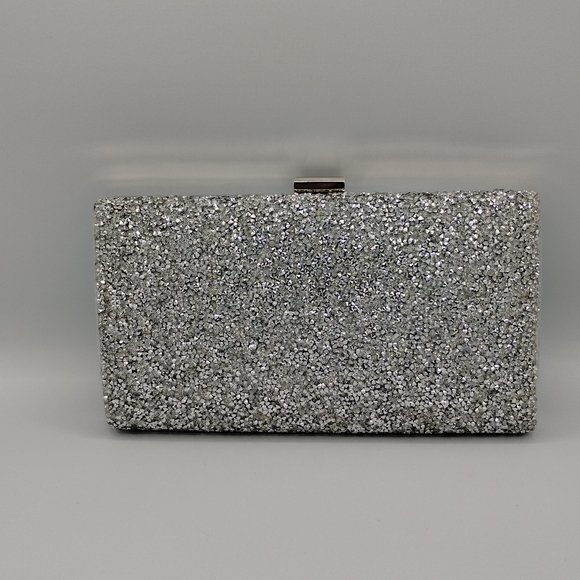 unbranded Handbags - Women's gray glitter clutch bags